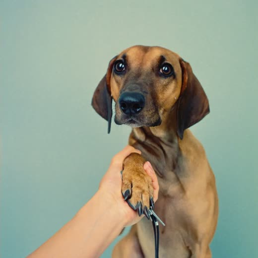 A dog's paw having its nails trimmed